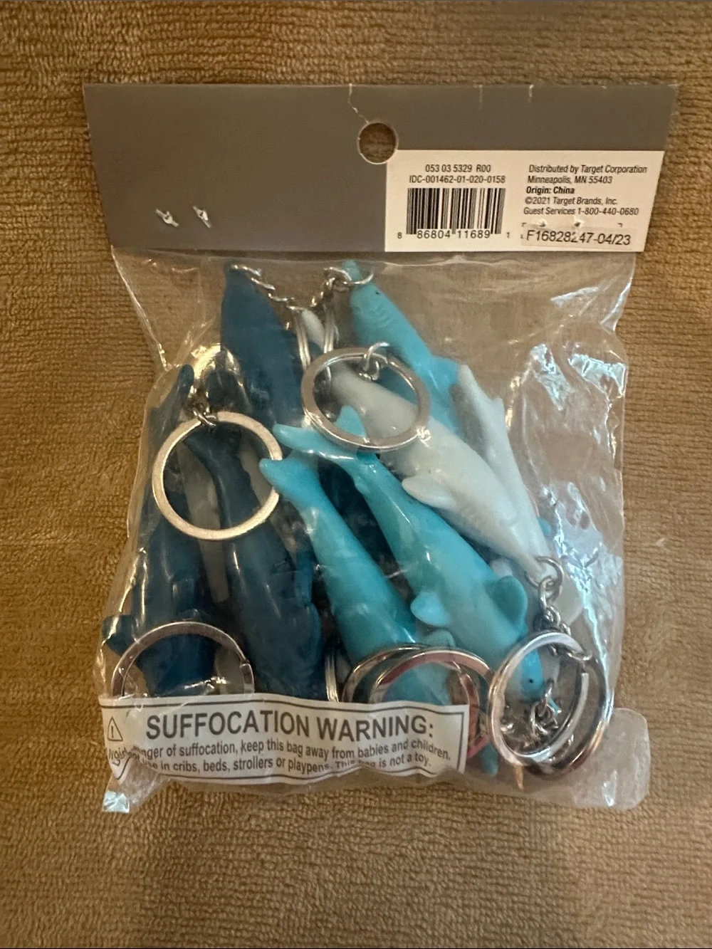 Spritz Dolphin Keychain Pack - Light Blue, Teal & White (12-Count)